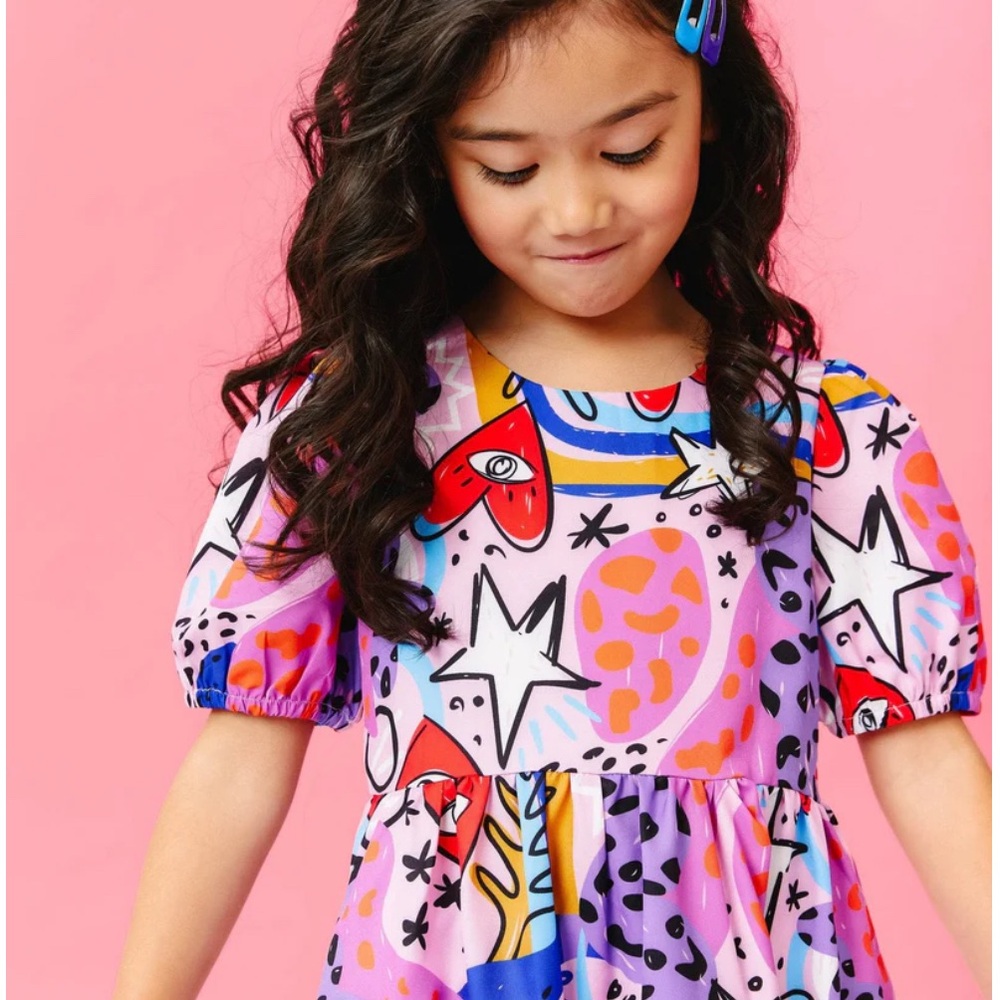 Lola + The Boys Abstract Heart Dress